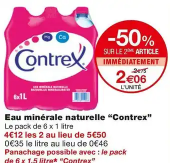 Monoprix Contrex eau minérale naturelle offre