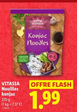 Lidl Vitasia nouilles konjac offre