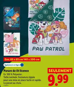Lidl Parure de lit licence offre