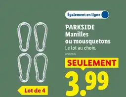 Lidl Parkside manilles offre
