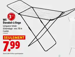 Lidl W5 étendoir à linge offre