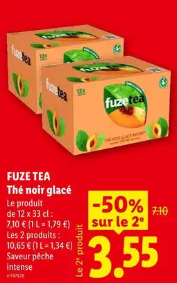 Lidl Fuze tea thé noir glacé offre