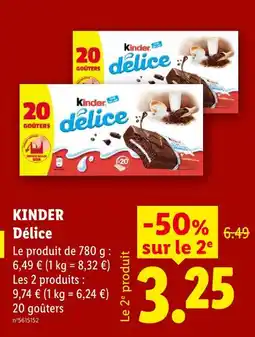 Lidl Kinder délice offre