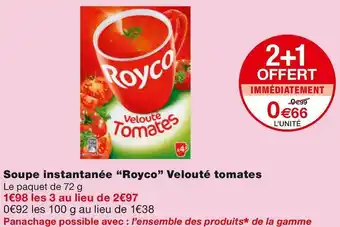 Monoprix Royco soupe instantanée velouté tomates offre