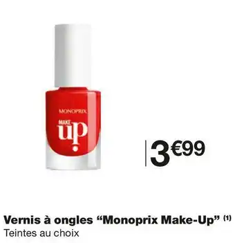Monoprix Monoprix make-up vernis à ongles offre