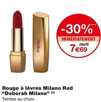 Monoprix Deborah milano rouge à lèvres milano red offre