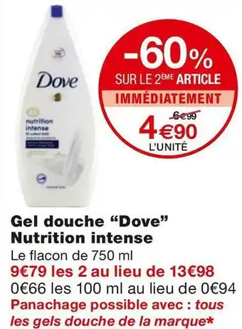 Dove gel douche