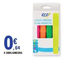 E.Leclerc 4 surligneurs offre