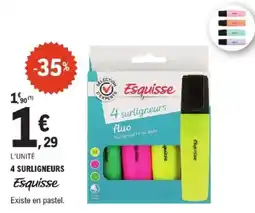E.Leclerc ESQUISSE 4 surligneurs offre