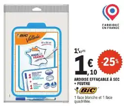 E.Leclerc BIC Ardoise effacable à sec + feutre offre