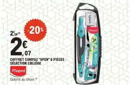 E.Leclerc MAPED Coffret compas "open" - sélection collège offre