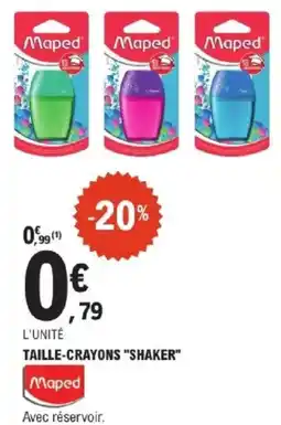 E.Leclerc MAPED Taille-crayons "shaker" offre