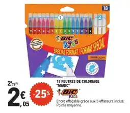 E.Leclerc BIC 18 feutres de coloriage "magic" offre