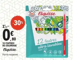 E.Leclerc ESQUISSE 12 feutres de coloriage offre