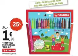 E.Leclerc STABILO 18 feutres de coloriage "trio a-z" offre