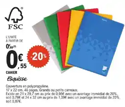 E.Leclerc ESQUISSE Cahier offre
