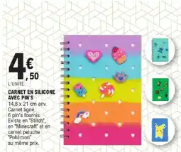 E.Leclerc Carnet en silicone avec pin's offre