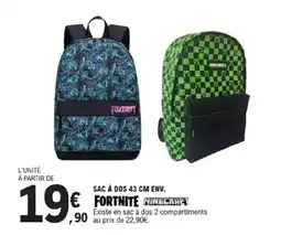 E.Leclerc FORTNITE MINECRHET Sac à dos offre