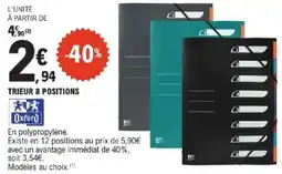 E.Leclerc OXFORD Trieur & positions offre