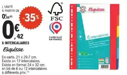 E.Leclerc ESQUISSE 6 intercalaires offre