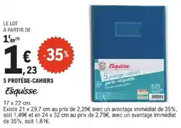 E.Leclerc ESQUISSE 5 protège-cahiers offre