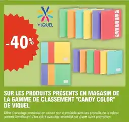 E.Leclerc VIQUEL Sur les produits présents en magasin de la gamme de classement "candy color" de viquel offre