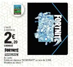 E.Leclerc FORTNITE MINECRAFT Chemise offre