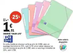 E.Leclerc OXFORD Chemise "color life" offre
