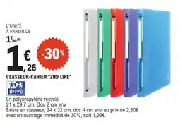 E.Leclerc OXFORD Classeur-cahier "2nd life" offre