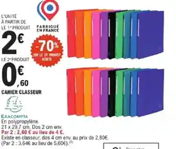E.Leclerc EXACOMPTA Cahier classeur offre