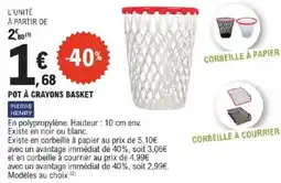 E.Leclerc Pot à crayons basket offre