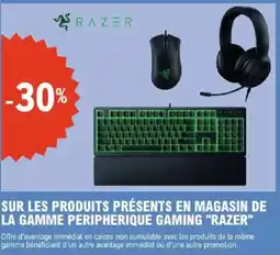E.Leclerc RAZER Sur les produits présents en magasin de la gamme peripherique gaming offre