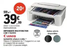 E.Leclerc CANON Imprimante multifonction 3 en 1 ts37511 offre