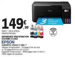 E.Leclerc EPSON Imprimante multifonction ecotank et-2860 offre