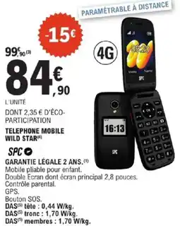 E.Leclerc SPC Telephone mobile wild star offre