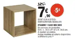 E.Leclerc Etagere 1 case mix bois offre