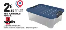 E.Leclerc SUNDIS Boîte de rangement "wave" offre