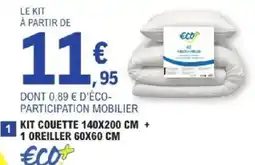 E.Leclerc Kit couette + 1 oreiller offre