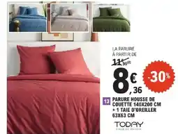 E.Leclerc Parure housse de couette +1 taie d'oreiller offre