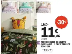 E.Leclerc Parure housse de couette + 1 taie d'oreiller offre