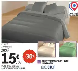 E.Leclerc Couette microfibre lavée offre