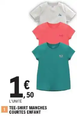 E.Leclerc Tee-shirt manches courtes enfant offre