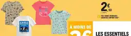 E.Leclerc Tee-shirt manches courtes enfant bio offre