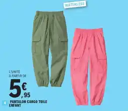 E.Leclerc Pantalon cargo toile enfant offre