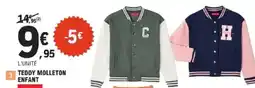 E.Leclerc TISSAIA Teddy molleton enfant offre