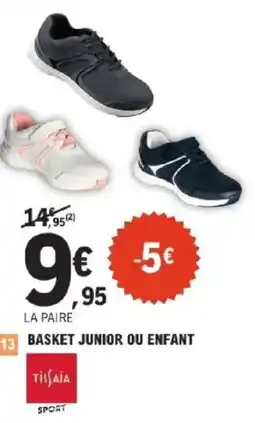 E.Leclerc Basket junior ou enfant offre