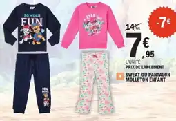 E.Leclerc Sweat ou pantalon molleton enfant offre