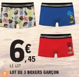 E.Leclerc Lot de 3 boxers garçon offre