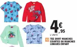 E.Leclerc Tee shirt manches courtes ou manches longues enfant offre