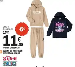 E.Leclerc Sweat ou pantalon molleton junior offre